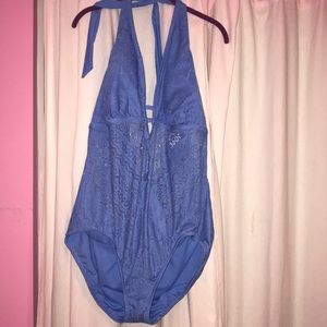 Blue lace swimsuit